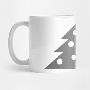 Modern Abstract Grey Christmas Tree Holiday Design Mug